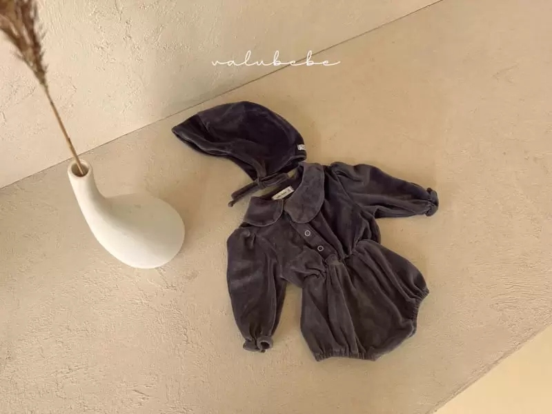 Valu Bebe - Korean Baby Fashion - #babyoninstagram - Circle Collar Veloure Bodysuit - 10