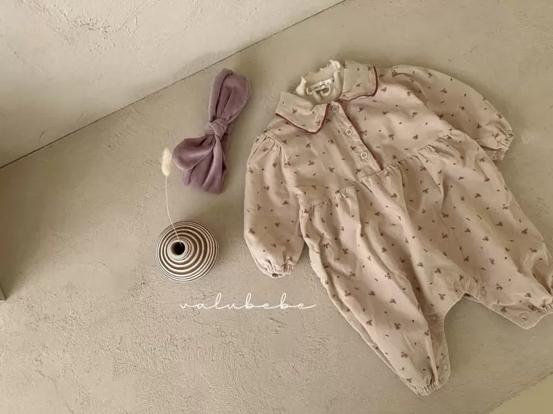 Valu Bebe - Korean Baby Fashion - #babyootd - Rosie Corduroy Flower Bodysuit - 8