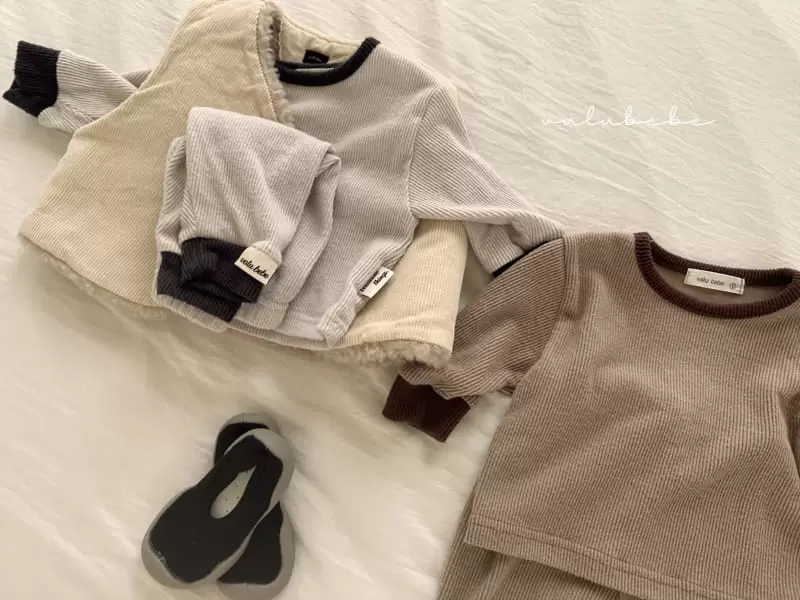 Valu Bebe - Korean Baby Fashion - #babyootd - Basic Rib Top Bottom Set - 8