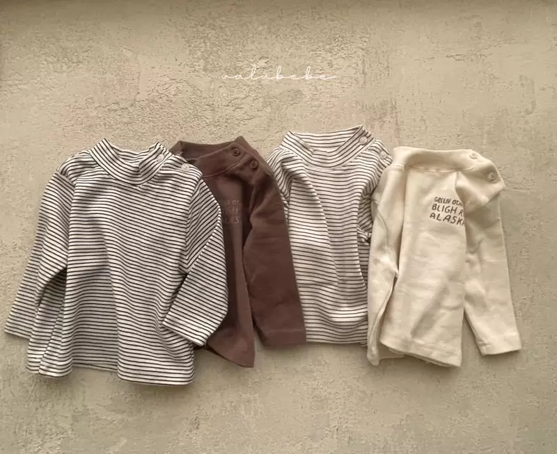 Valu Bebe - Korean Baby Fashion - #babyoutfit - Half Neck Cozy Tee