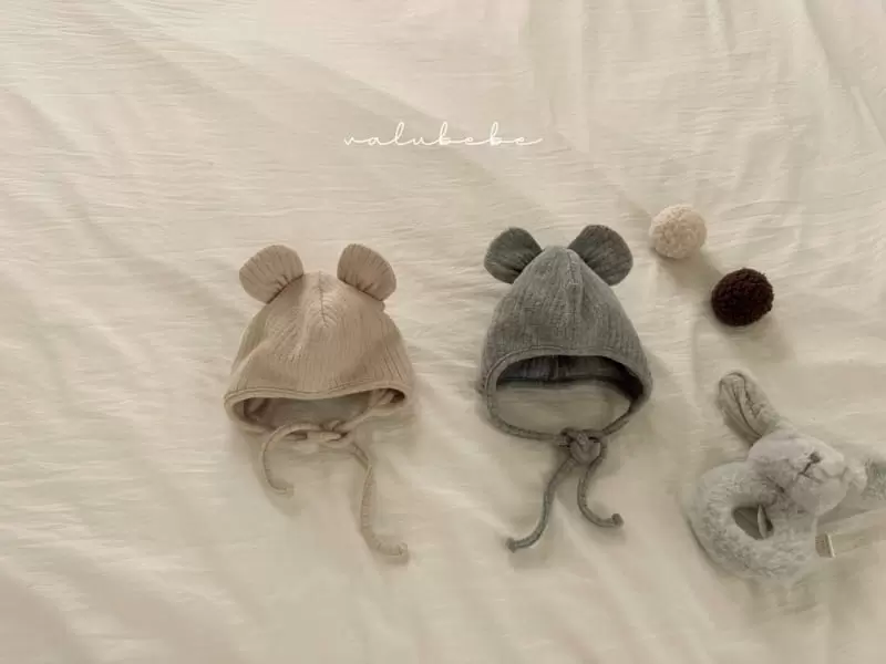 Valu Bebe - Korean Baby Fashion - #babyootd - Rib Ears Bonnet - 4