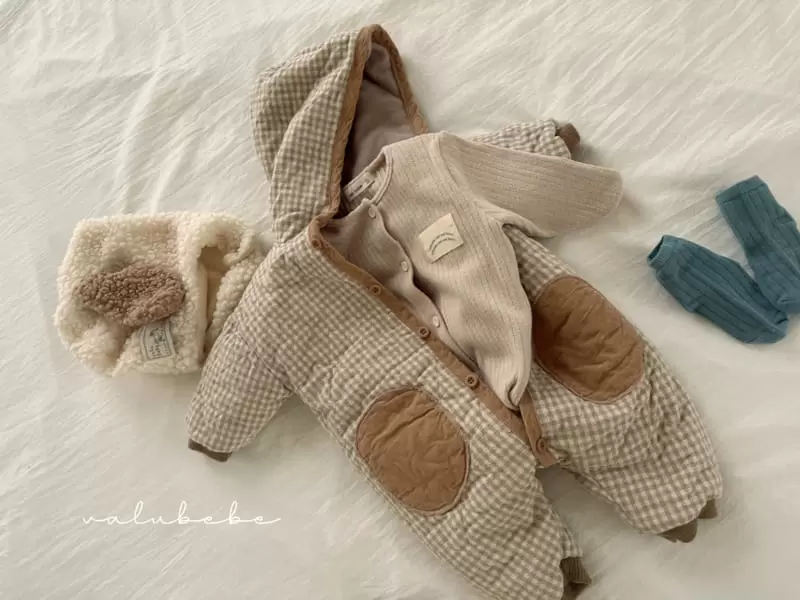 Valu Bebe - Korean Baby Fashion - #onlinebabyshop - Check Bodysuit - 5