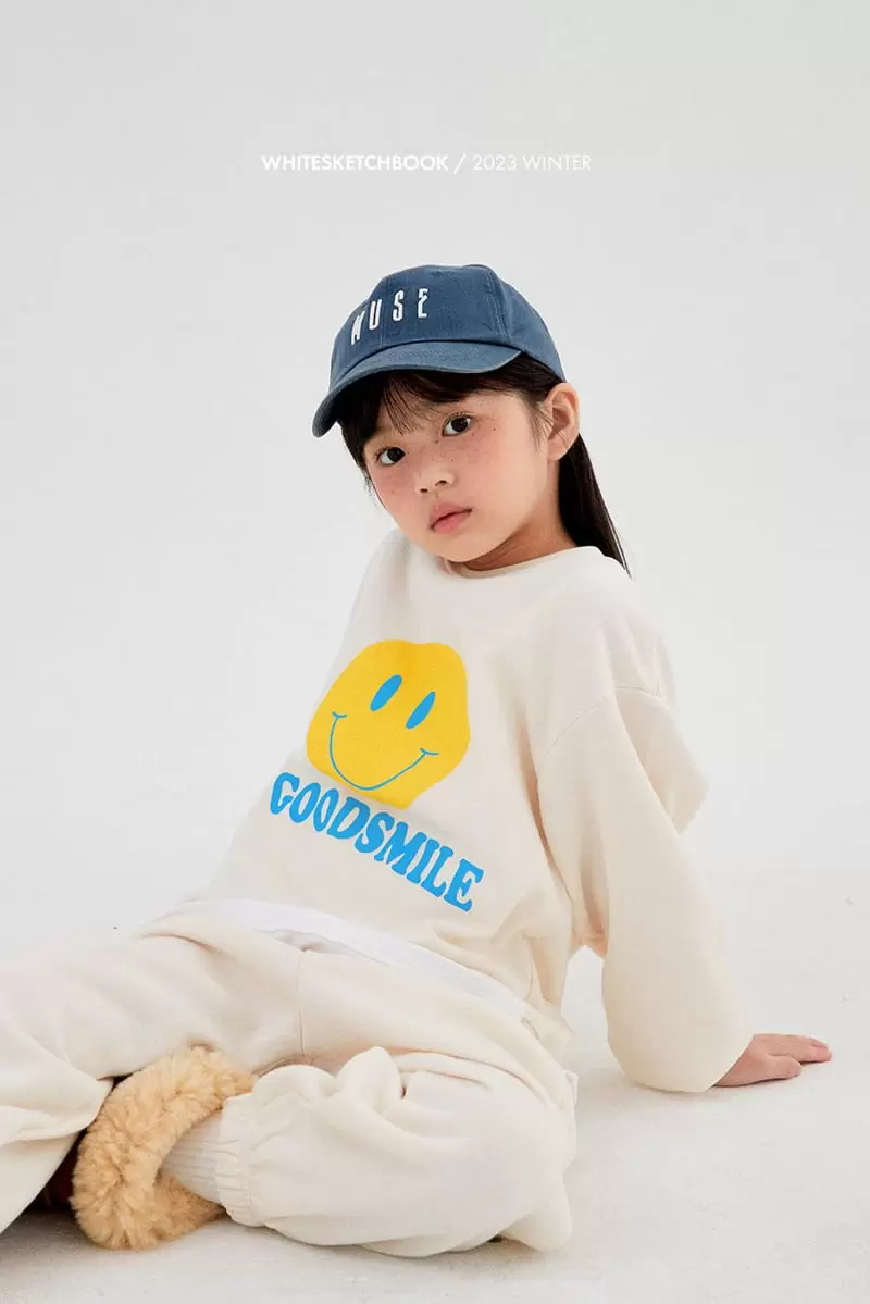 Whitesketchbook - Korean Children Fashion - #childrensboutique - Good Smile Fleece Top Bottom Set - 9