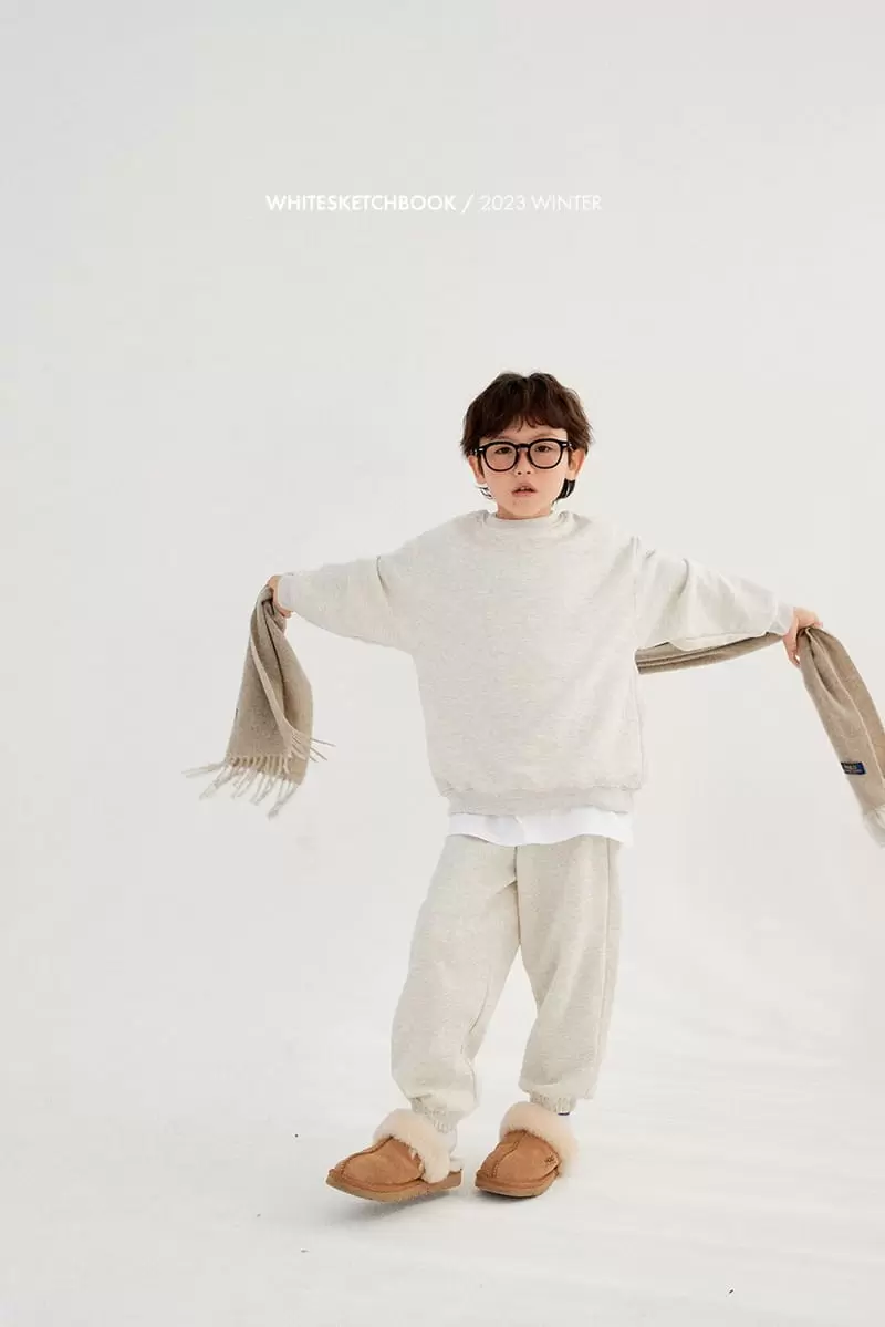 Whitesketchbook - Korean Children Fashion - #childrensboutique - Fleece Basic Top Bottom Set - 8