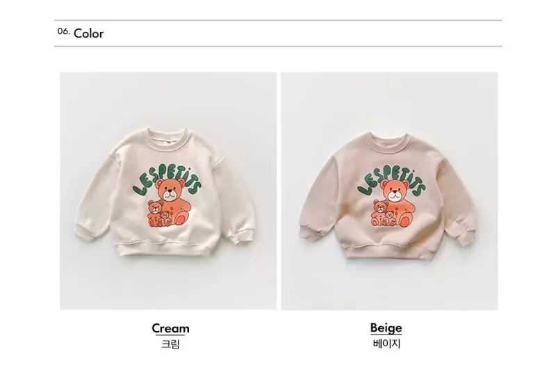 Whitesketchbook - Korean Children Fashion - #discoveringself - Bear Doll Fleece Sweatshirt