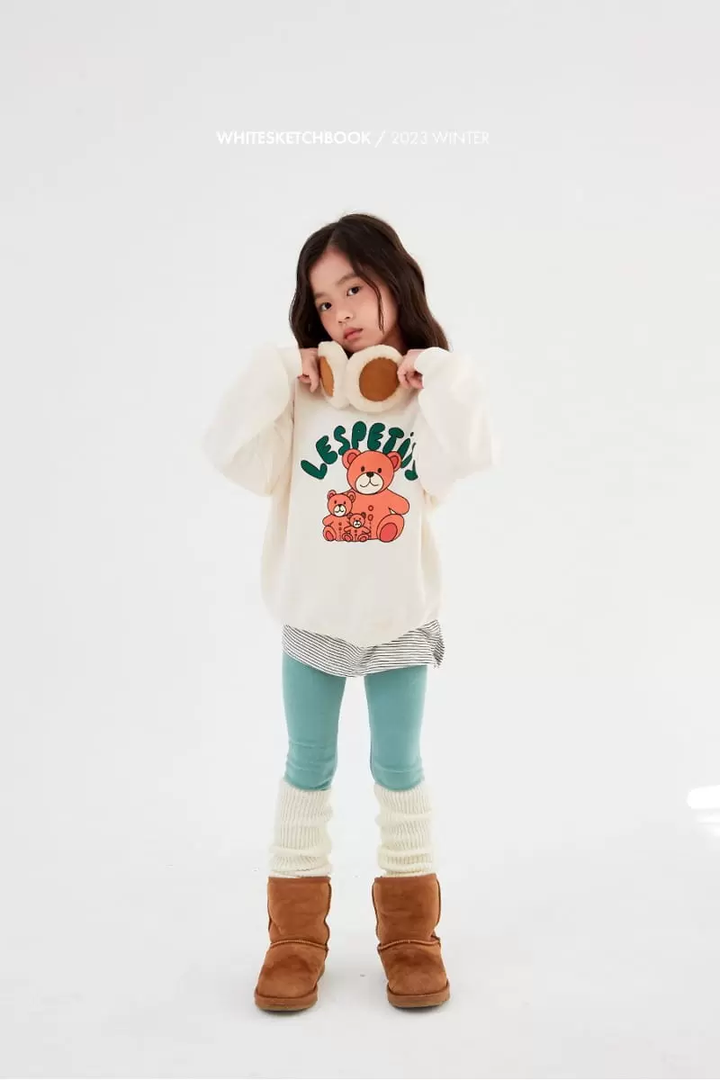 Whitesketchbook - Korean Children Fashion - #kidsshorts - Bear Doll Fleece Sweatshirt - 3