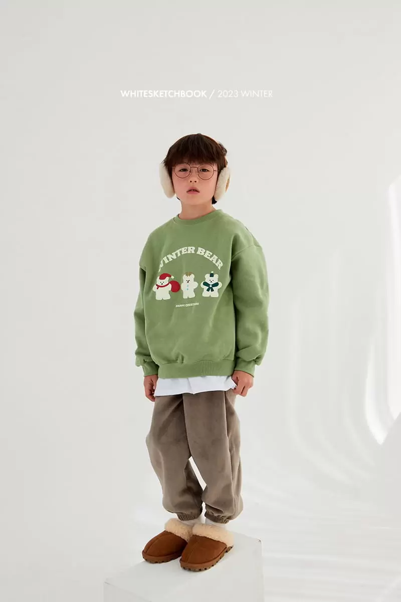 Whitesketchbook - Korean Children Fashion - #kidsstore - Winter Bear Fleece Sweatshirt - 8