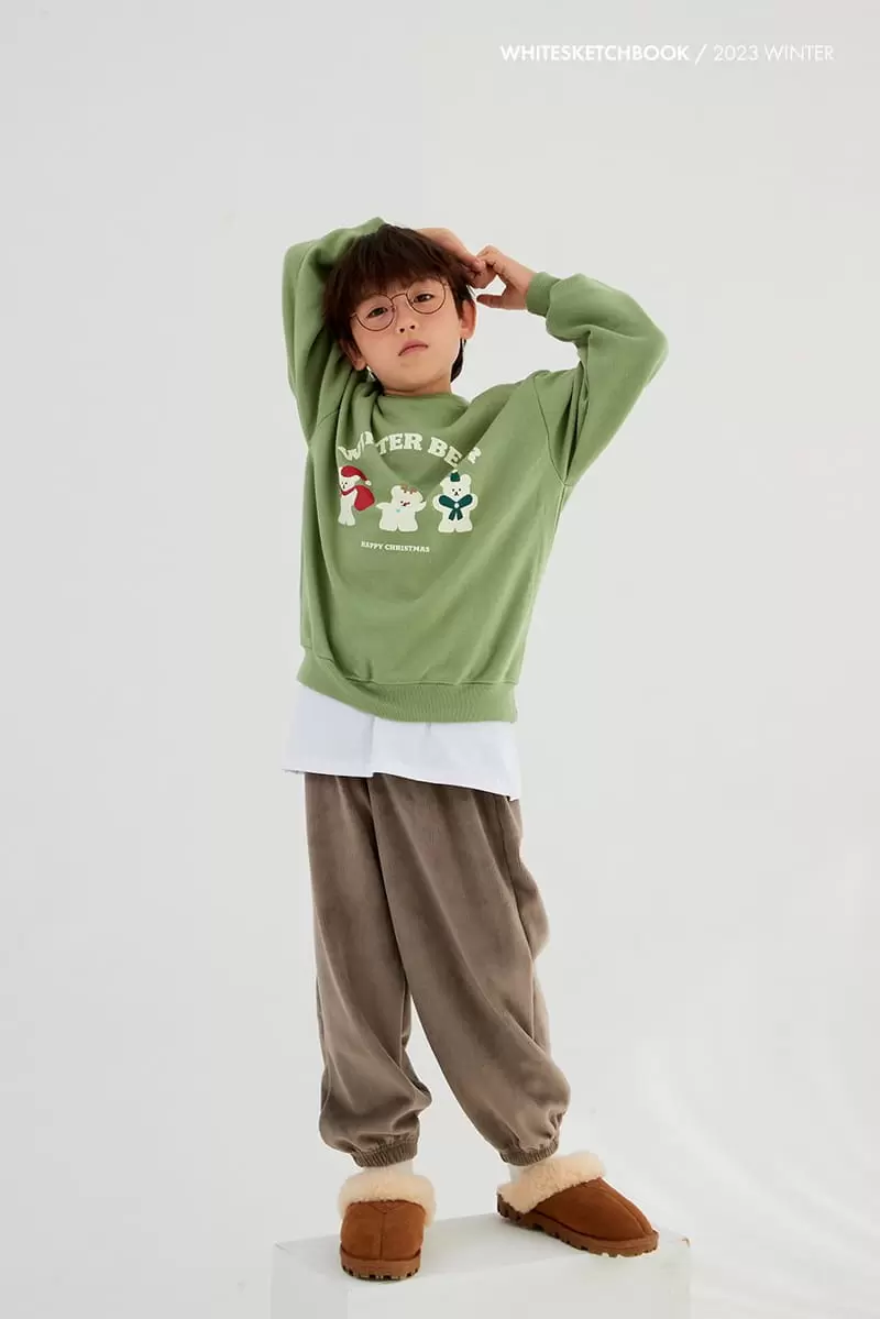 Whitesketchbook - Korean Children Fashion - #kidzfashiontrend - Winter Bear Fleece Sweatshirt - 9