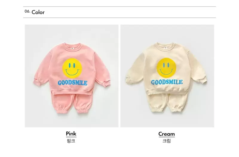 Whitesketchbook - Korean Children Fashion - #littlefashionista - Good Smile Fleece Top Bottom Set