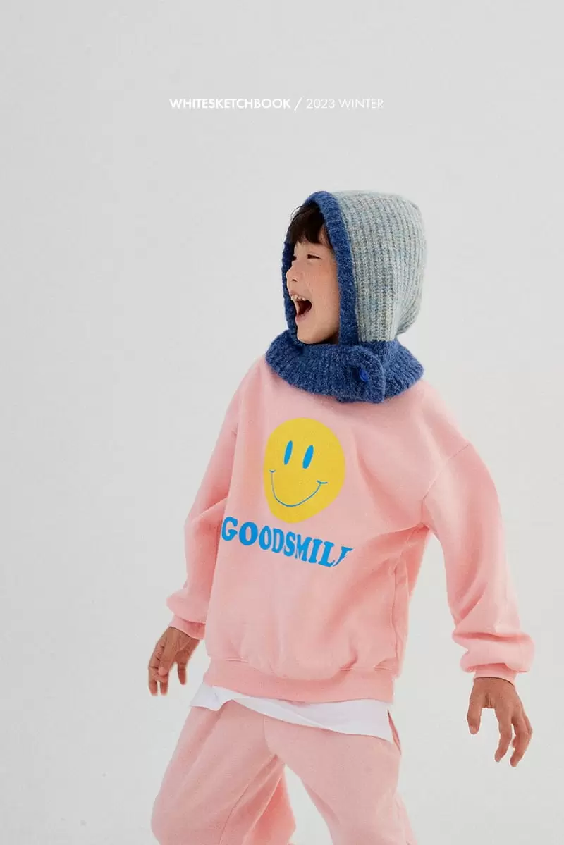 Whitesketchbook - Korean Children Fashion - #magicofchildhood - Good Smile Fleece Top Bottom Set - 2