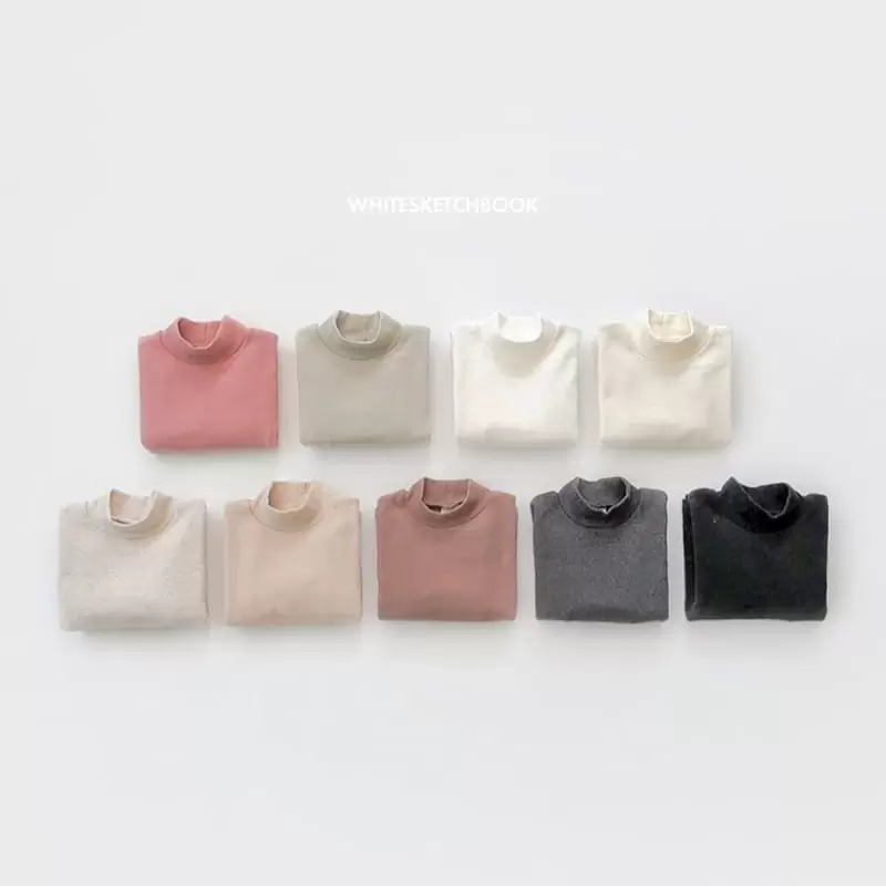 Whitesketchbook - Korean Children Fashion - #stylishchildhood - Half Neck Turtleneck Tee - 10