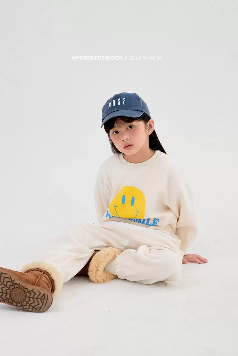 Whitesketchbook - Korean Children Fashion - #toddlerclothing - Good Smile Fleece Top Bottom Set - 6