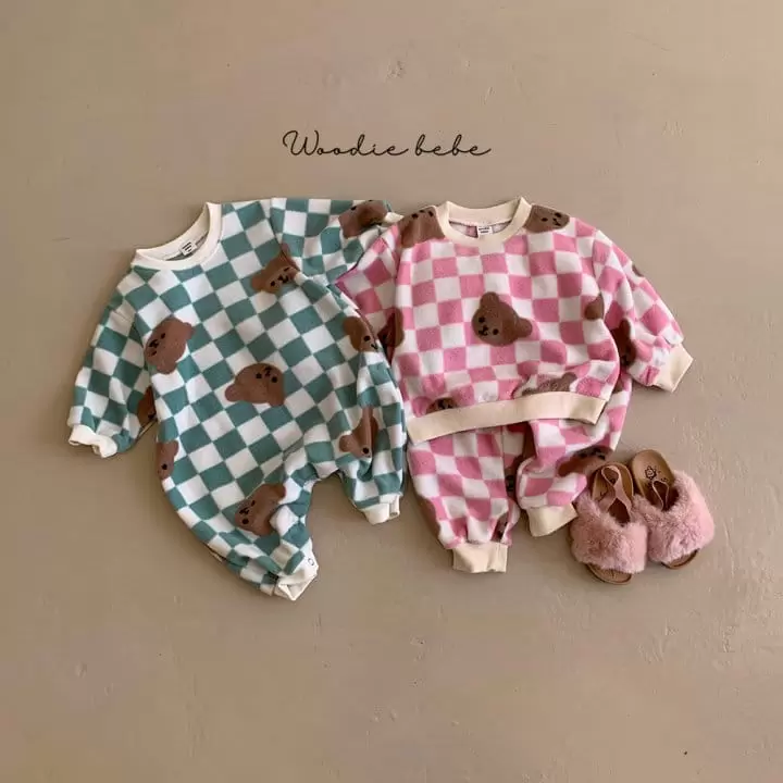 Woodie - Korean Baby Fashion - #babyoutfit - Bans Top Bottom Set - 3