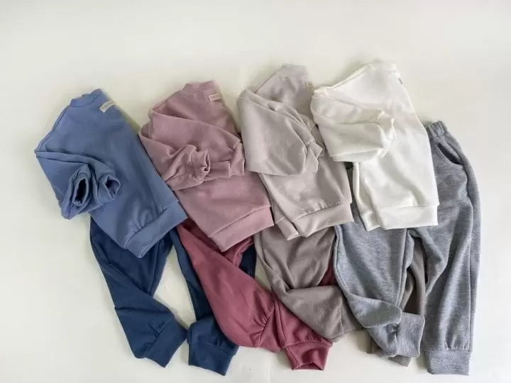 Yerooyena - Korean Children Fashion - #childofig - Fleece Overfit Sweatshirt Pants Set - 5