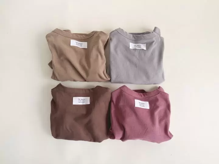 Yerooyena - Korean Children Fashion - #designkidswear - Peach Fleece Loose Tee - 5
