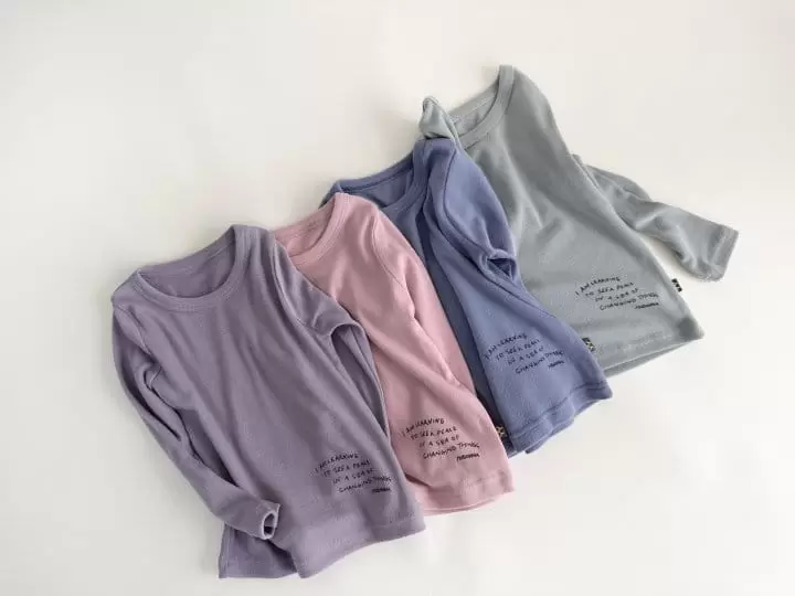 Yerooyena - Korean Children Fashion - #fashionkids - Lettering Frise Tee - 5