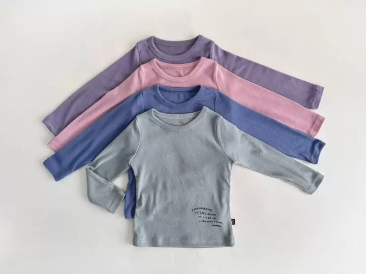 Yerooyena - Korean Children Fashion - #fashionkids - Lettering Frise Tee - 8