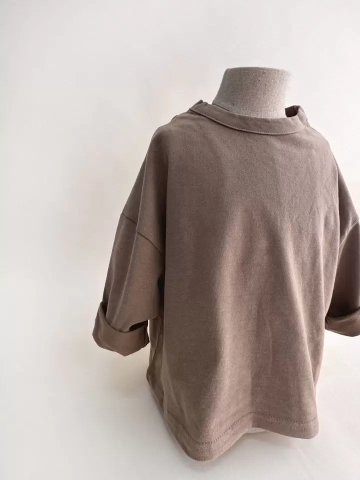 Yerooyena - Korean Children Fashion - #kidsstore - Peach Fleece Loose Tee - 9
