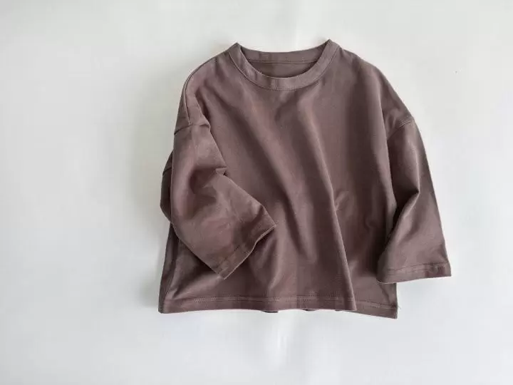 Yerooyena - Korean Children Fashion - #kidsstore - Peach Fleece Loose Tee - 8