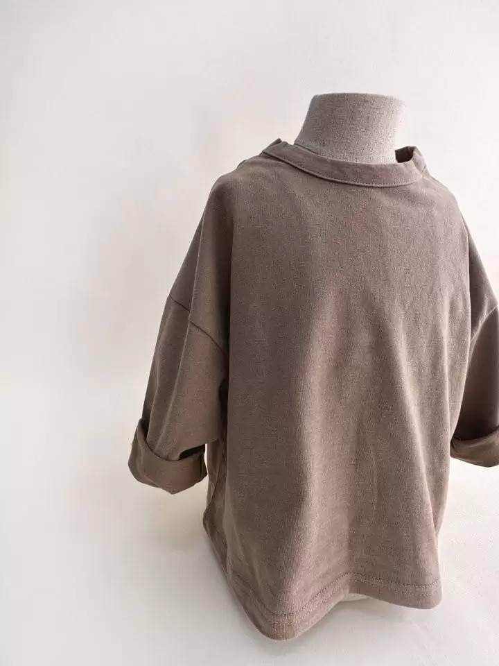 Yerooyena - Korean Children Fashion - #stylishchildhood - Peach Fleece Loose Tee
