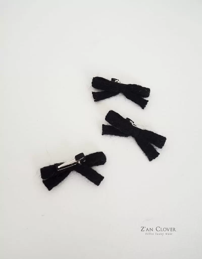 Zan Clover - Korean Children Fashion - #childofig - Knit Ribbon Hairpin - 8