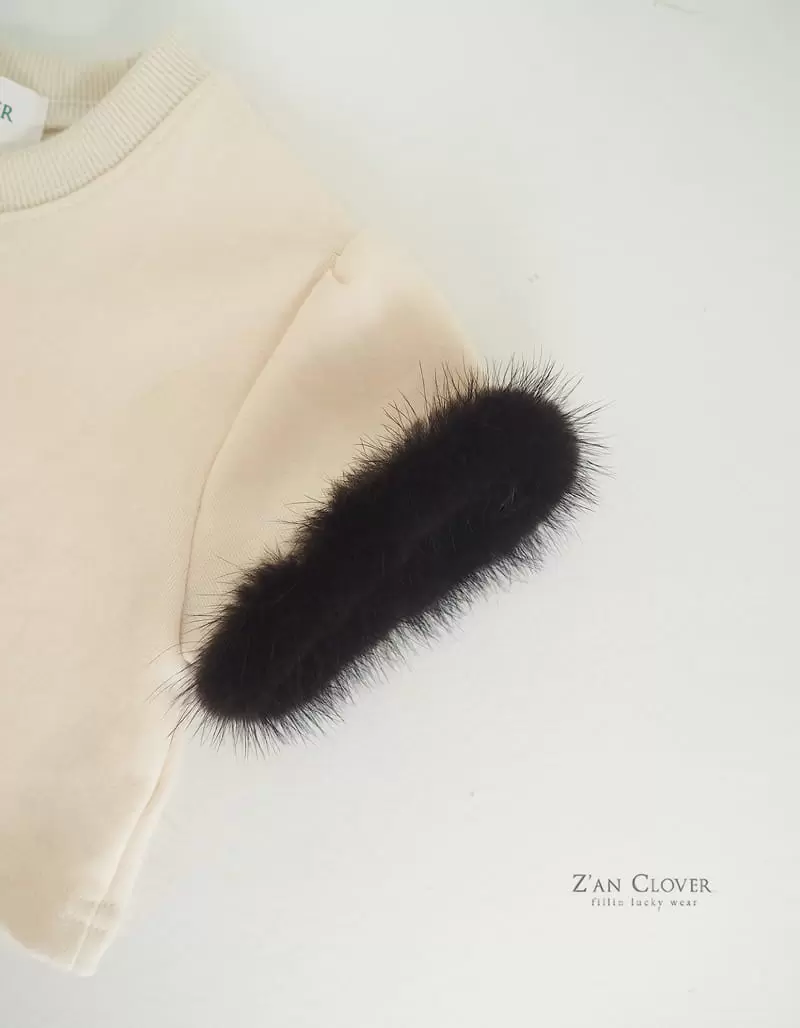 Zan Clover - Korean Children Fashion - #prettylittlegirls - Fluffy Triming Tee - 4