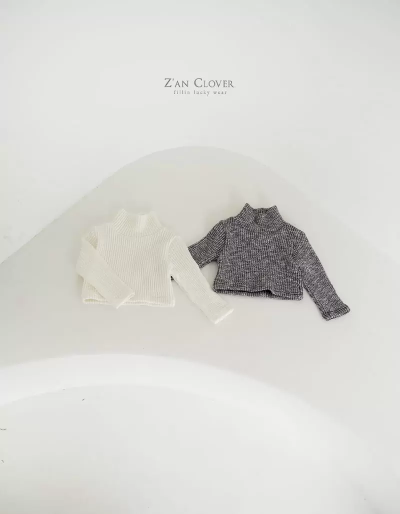 Zan Clover - Korean Children Fashion - #childofig - Bocasi Turtleneck Tee - 2