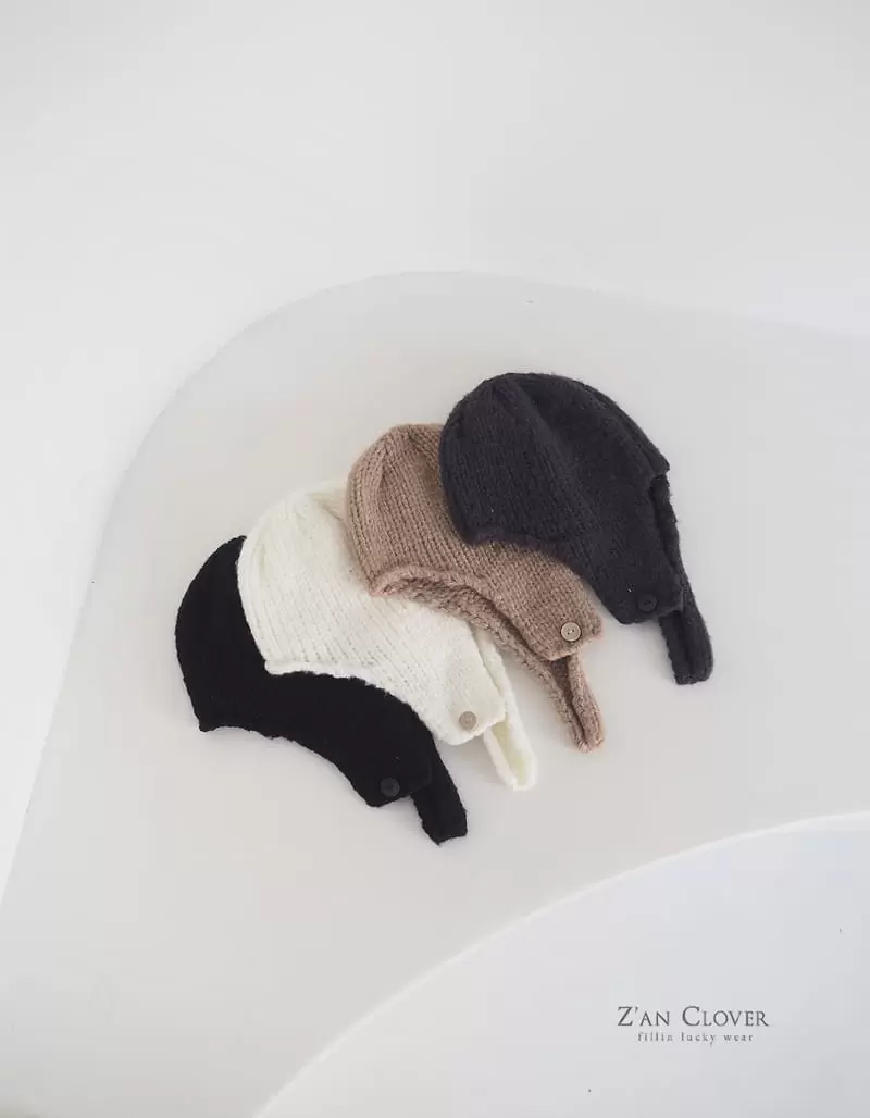 Zan Clover - Korean Children Fashion - #childrensboutique - Button Ears Beanie - 2