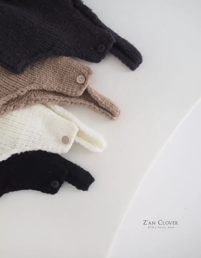 Zan Clover - Korean Children Fashion - #designkidswear - Button Ears Beanie - 3