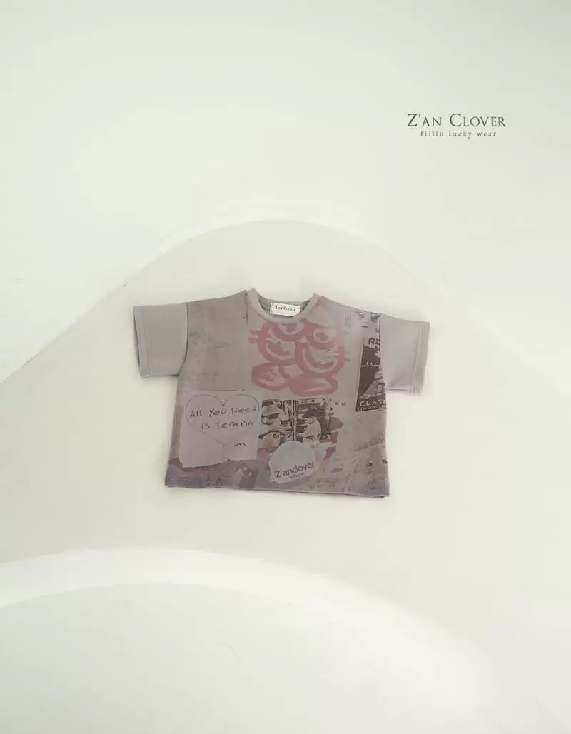 Zan Clover - Korean Children Fashion - #discoveringself - Digital Boxy Tee - 8