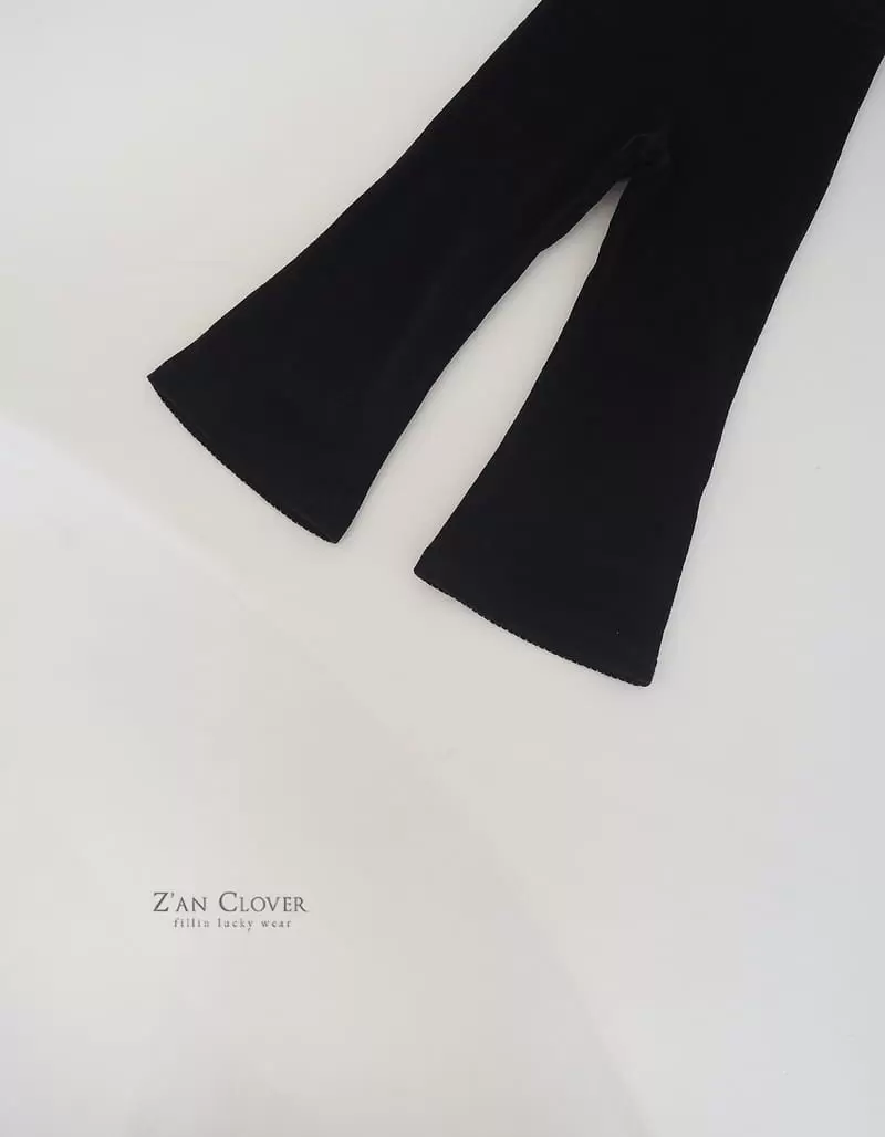 Zan Clover - Korean Children Fashion - #kidsstore - Veloure Bootscut Pants - 2