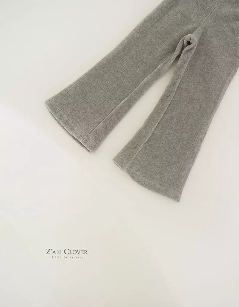 Zan Clover - Korean Children Fashion - #littlefashionista - Veloure Bootscut Pants - 5