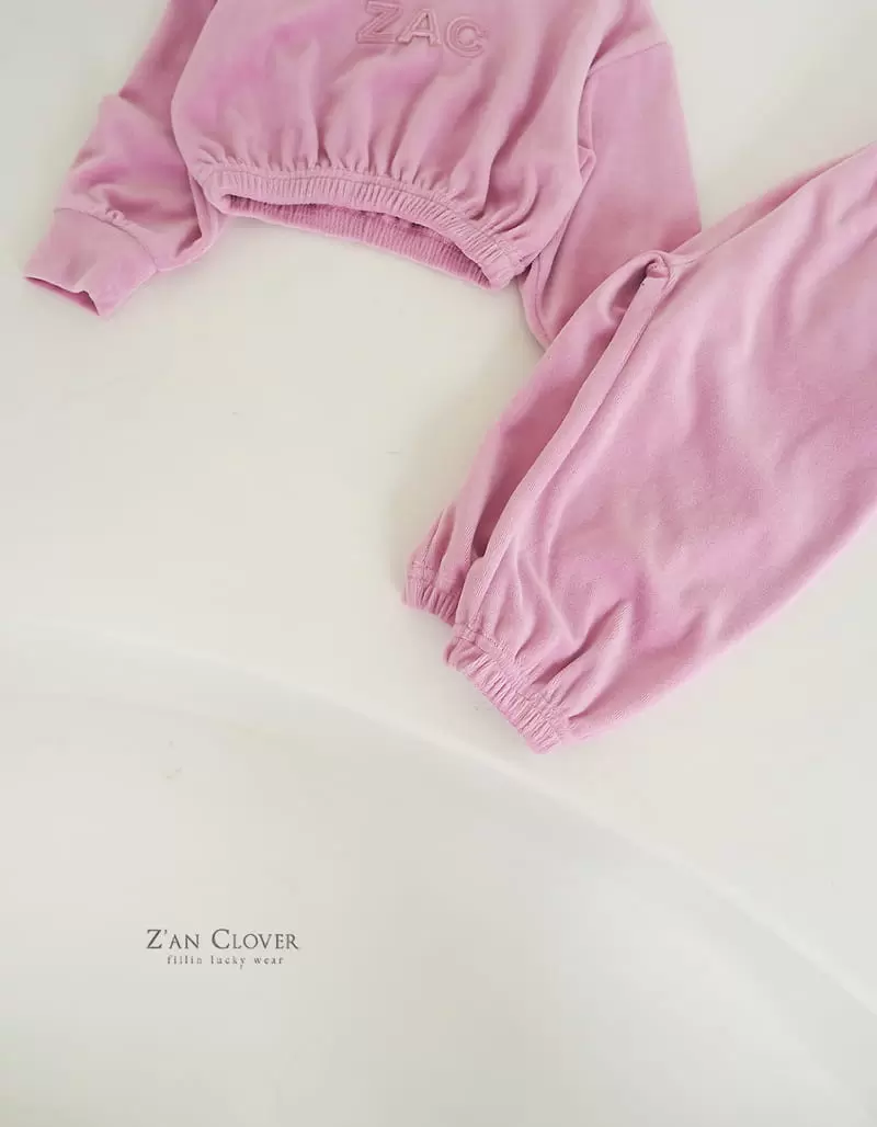 Zan Clover - Korean Children Fashion - #magicofchildhood - ZAC Veloure Top Bottom Set - 7