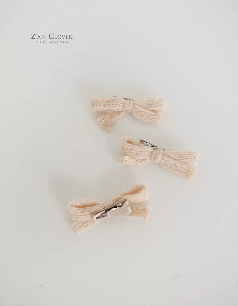 Zan Clover - Korean Children Fashion - #magicofchildhood - Knit Ribbon Hairpin - 2
