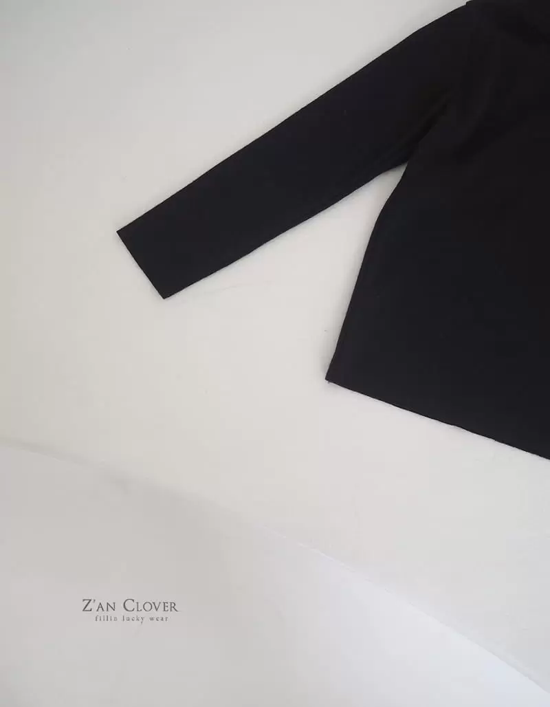 Zan Clover - Korean Children Fashion - #magicofchildhood - Basic Rib Turtleneck Tee - 2