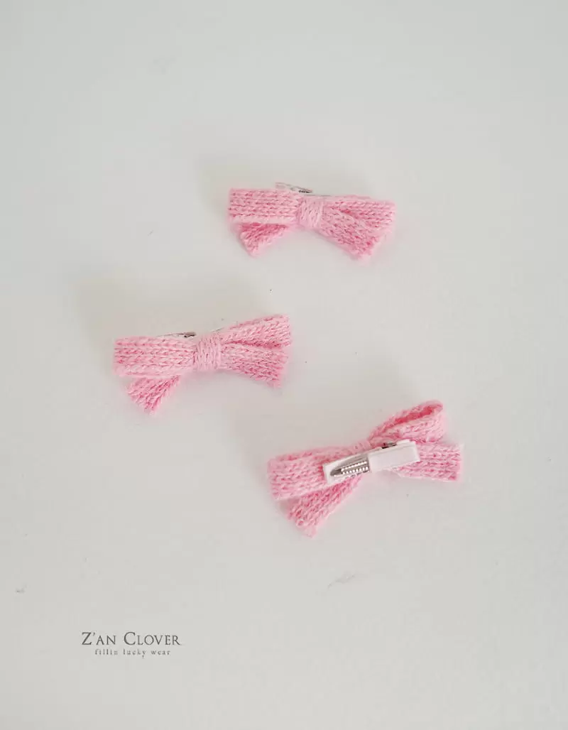 Zan Clover - Korean Children Fashion - #minifashionista - Knit Ribbon Hairpin - 3