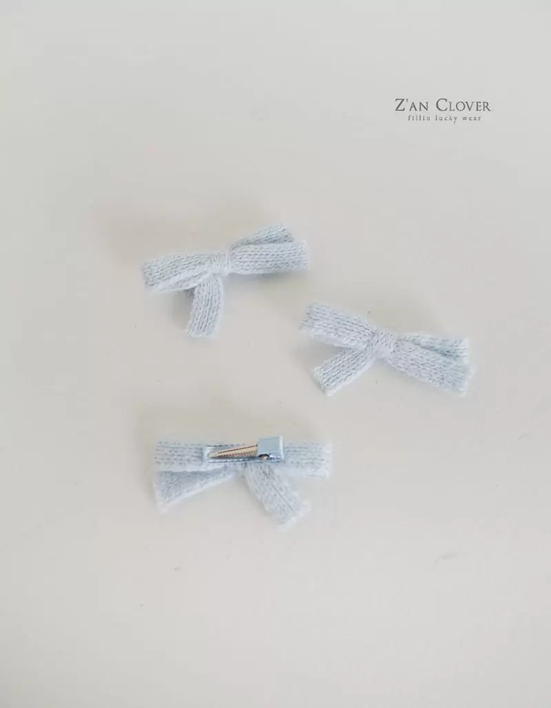 Zan Clover - Korean Children Fashion - #minifashionista - Knit Ribbon Hairpin - 4