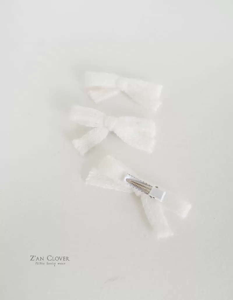 Zan Clover - Korean Children Fashion - #stylishchildhood - Knit Ribbon Hairpin - 7