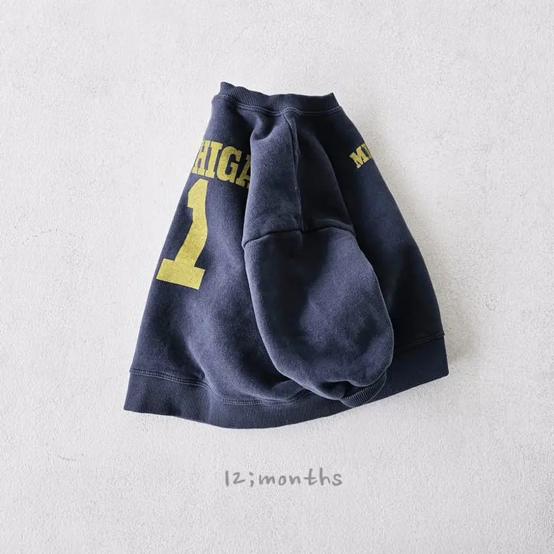 12 Month - Korean Children Fashion - #childofig - Michigan Sweatshirt - 6