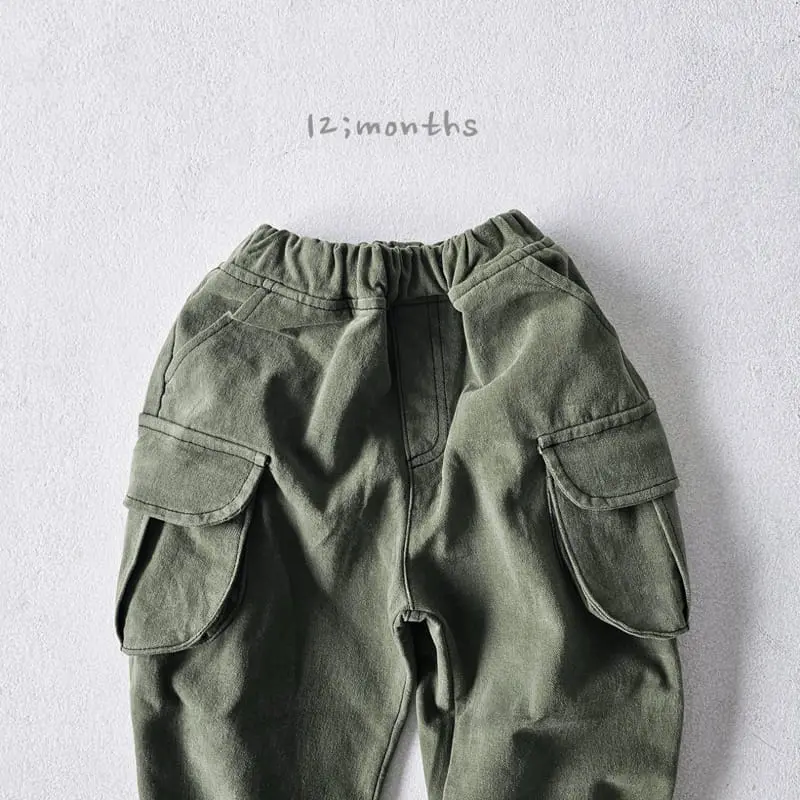 12 Month - Korean Children Fashion - #kidsstore - Round Cargo Pants - 4
