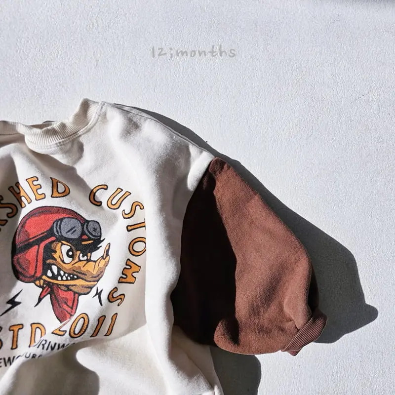 12 Month - Korean Children Fashion - #littlefashionista - wolf Tee - 3