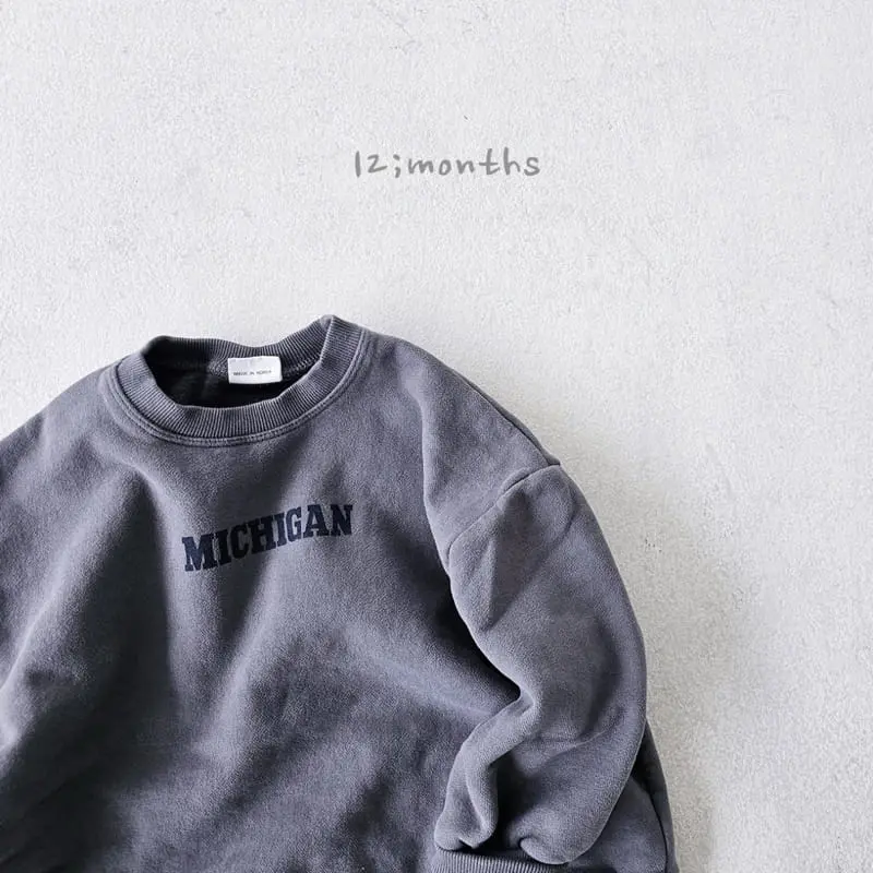 12 Month - Korean Children Fashion - #prettylittlegirls - Michigan Sweatshirt - 2