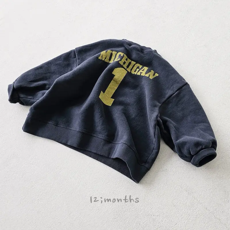 12 Month - Korean Children Fashion - #todddlerfashion - Michigan Sweatshirt - 4