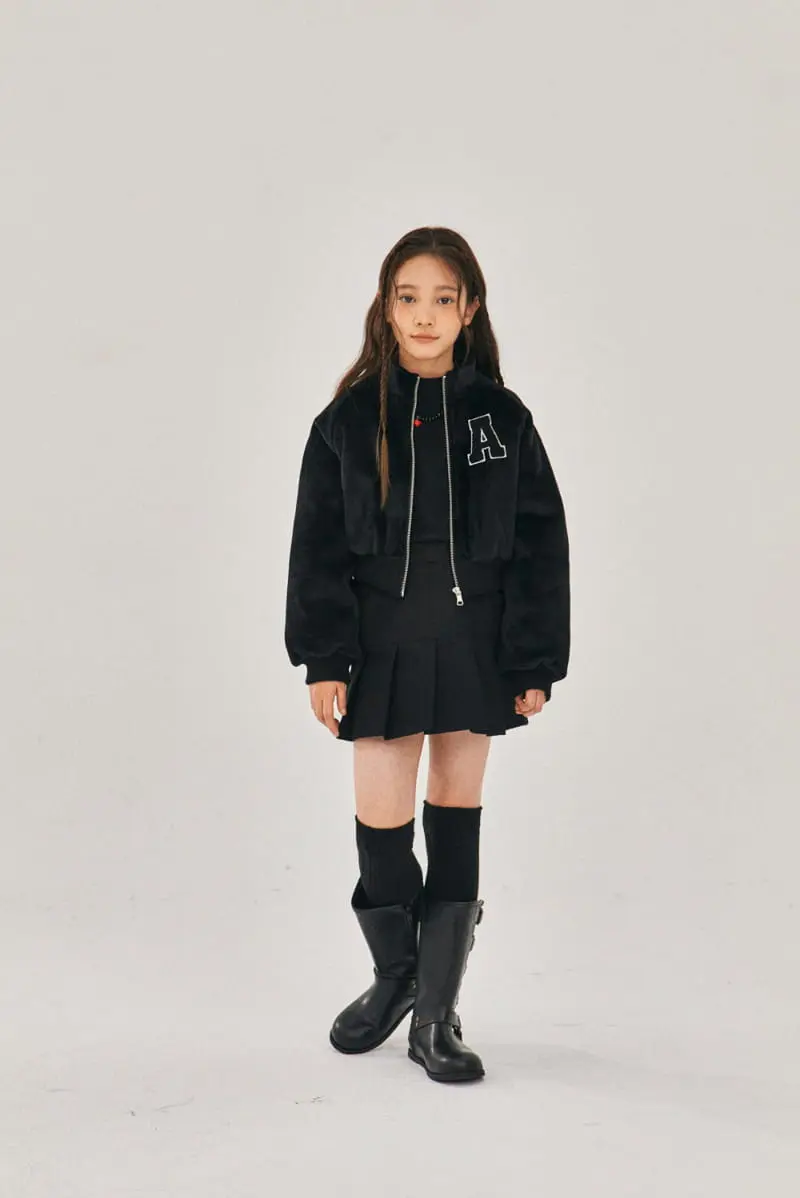 A-Market - Korean Children Fashion - #childofig - Twill Peach Wrinkle Skirt - 8