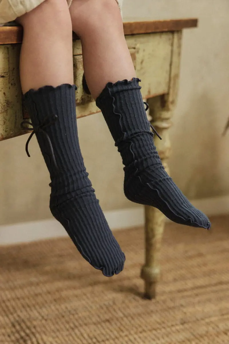 A-Market - Korean Children Fashion - #childofig - Ribbon Terry Socks - 7
