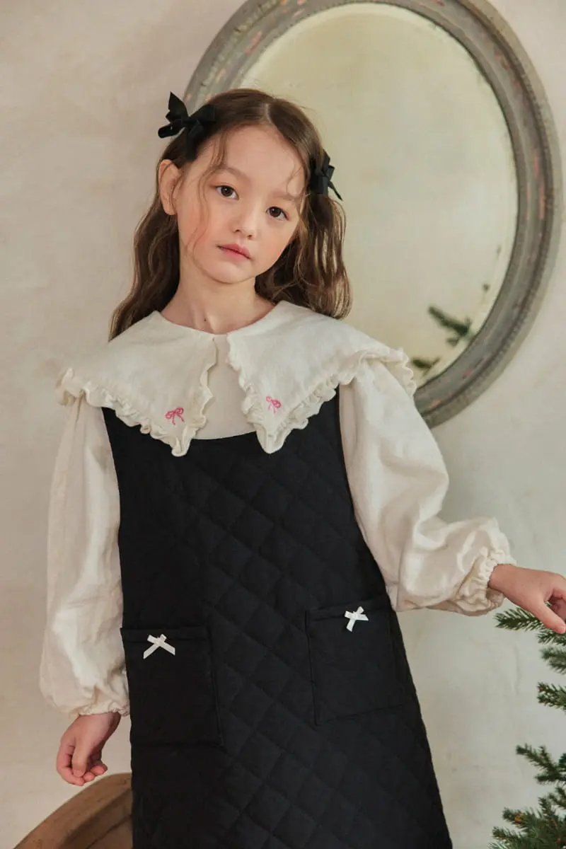 A-Market - Korean Children Fashion - #childrensboutique - Pink Ribbon Blouse - 3