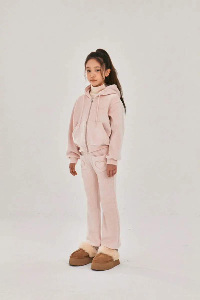 A-Market - Korean Children Fashion - #discoveringself - Heart Velvet Pants - 4