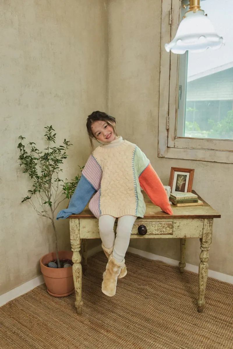 A-Market - Korean Children Fashion - #minifashionista - Rainbow Knit Tee - 3