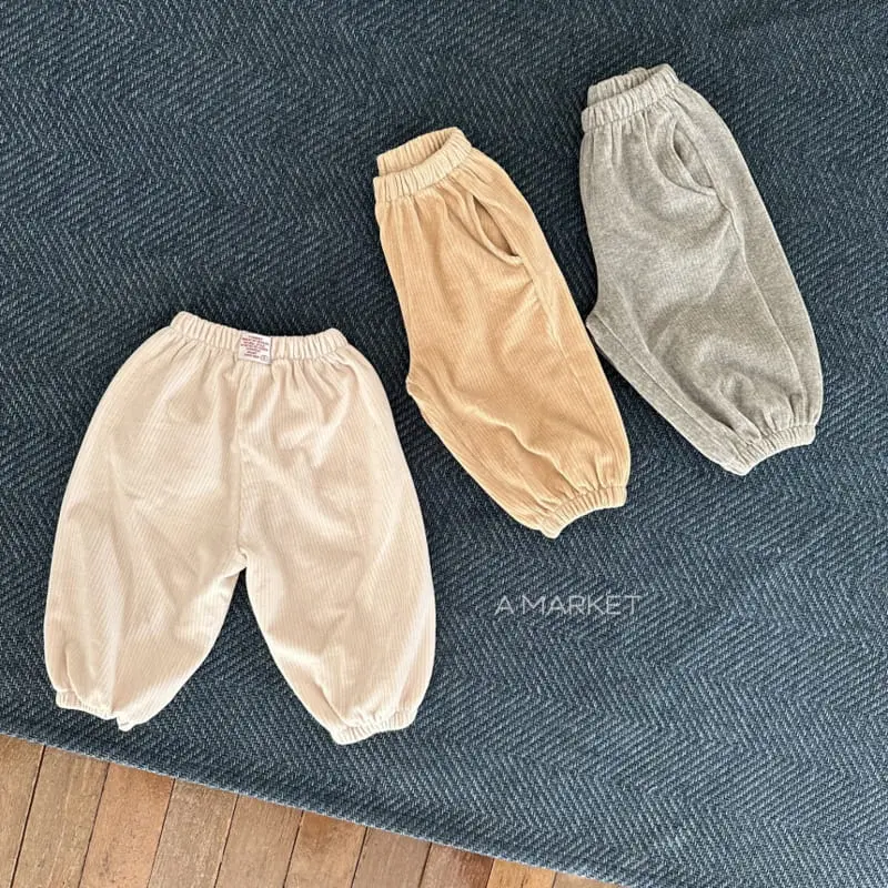 A-Market - Korean Children Fashion - #stylishchildhood - Fleece Rib Pants