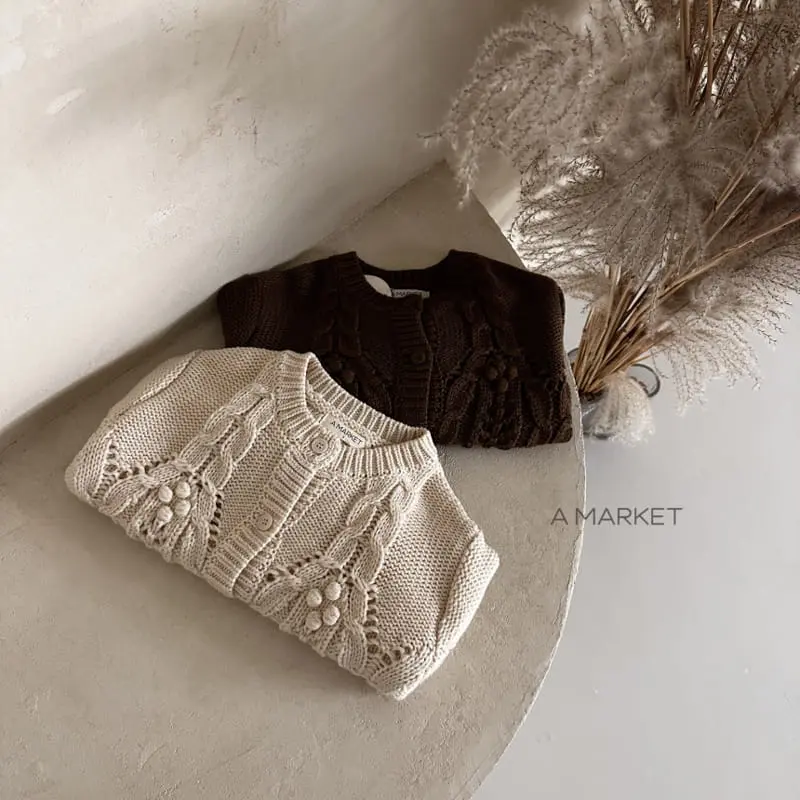 A-Market - Korean Children Fashion - #stylishchildhood - Sol Bell Knit Cardigan